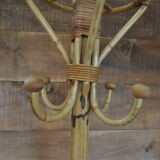 Coat rack rattan parrot