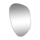 Organic organic organic amber trapeze mirror minimalist golden brass free form