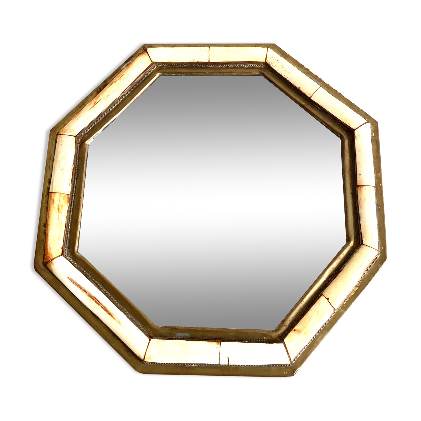 Vintage brass mirror