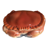 Earthenware crab box signed Michel Caugant