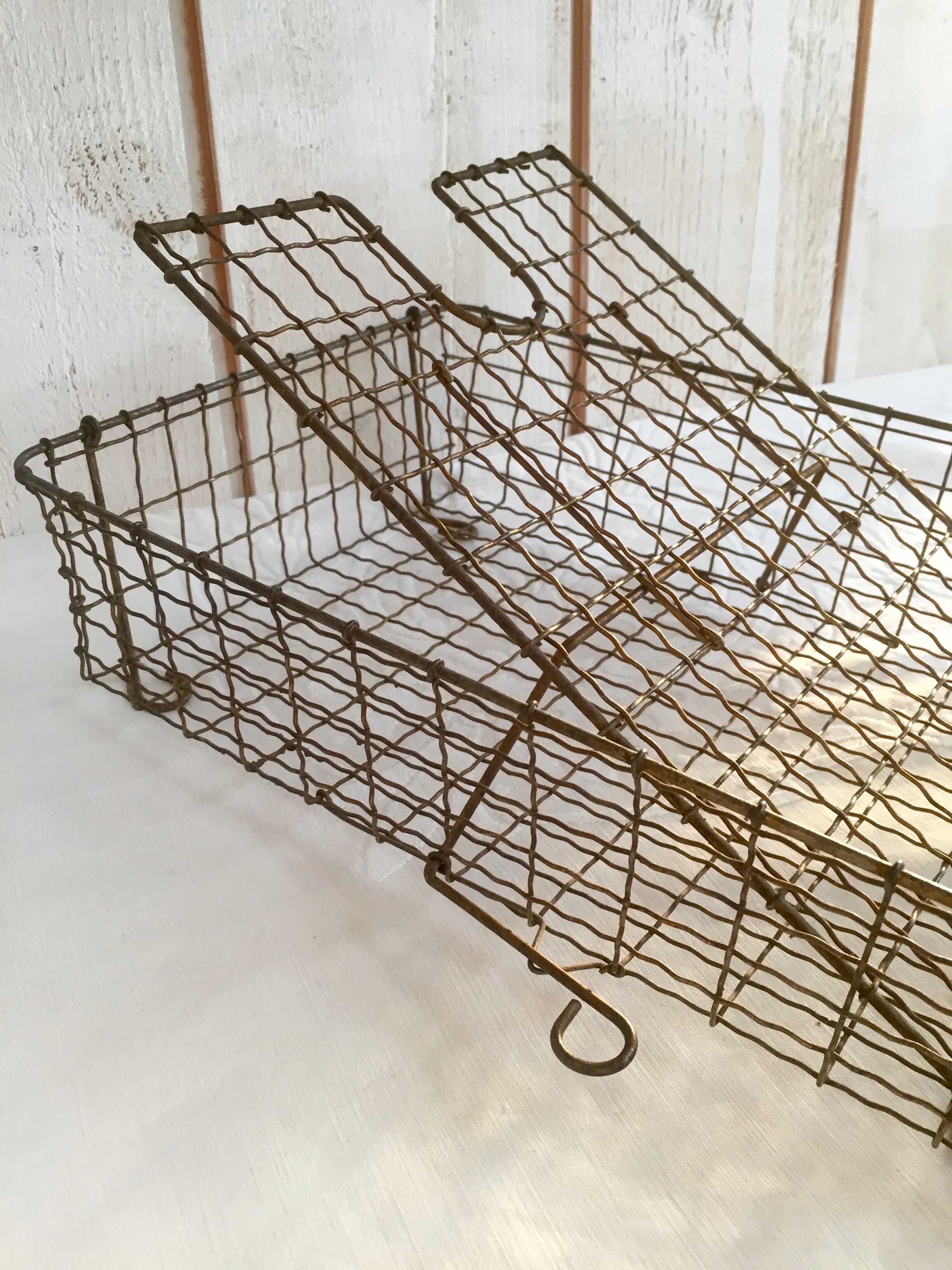 Brass mail basket