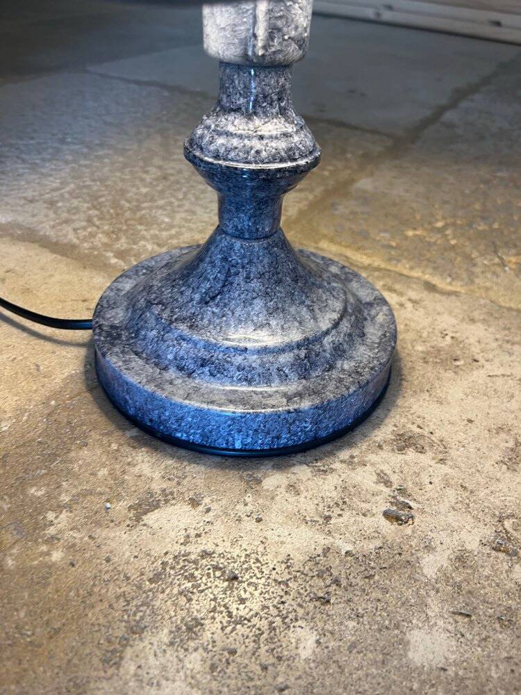 Vintage metal and glass lamp