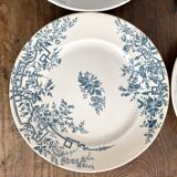Badonviller ironstone plates "Roses"
