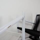 Indoor/Outdoor pair of Black/White Armchairs