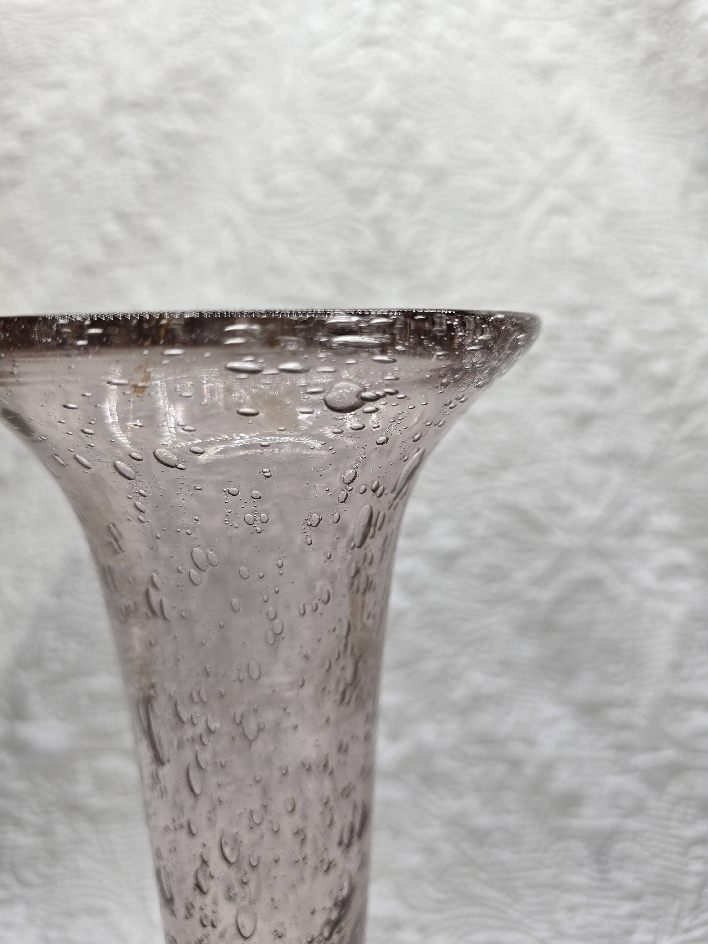 Biot style bubble glass vase