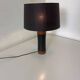 Lampe de table scandinave danoise du milieu du siècle en teck et cuir, années 1950