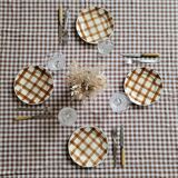 La Redoute x Selency lot de 4 assiettes dessert marron