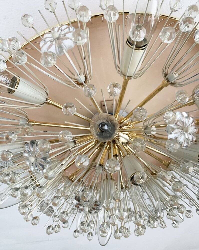 Austrian Flower Ceiling Lamp by Emil Stejnar for Rupert Nikoll, Vienna, Austria, 1950s