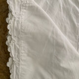 White cotton pillowcase with monogram BC.