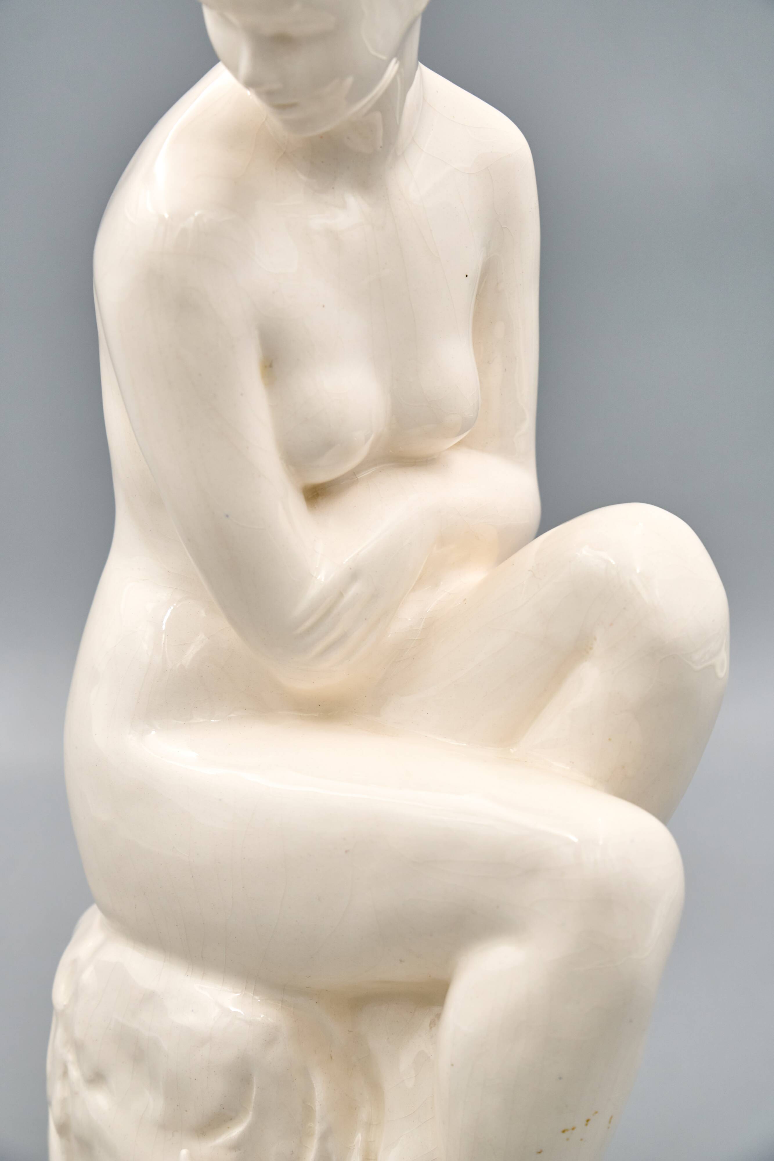 Ceramic Woman Figure, Jihokera Bechyně, 1986, Czechoslovakia