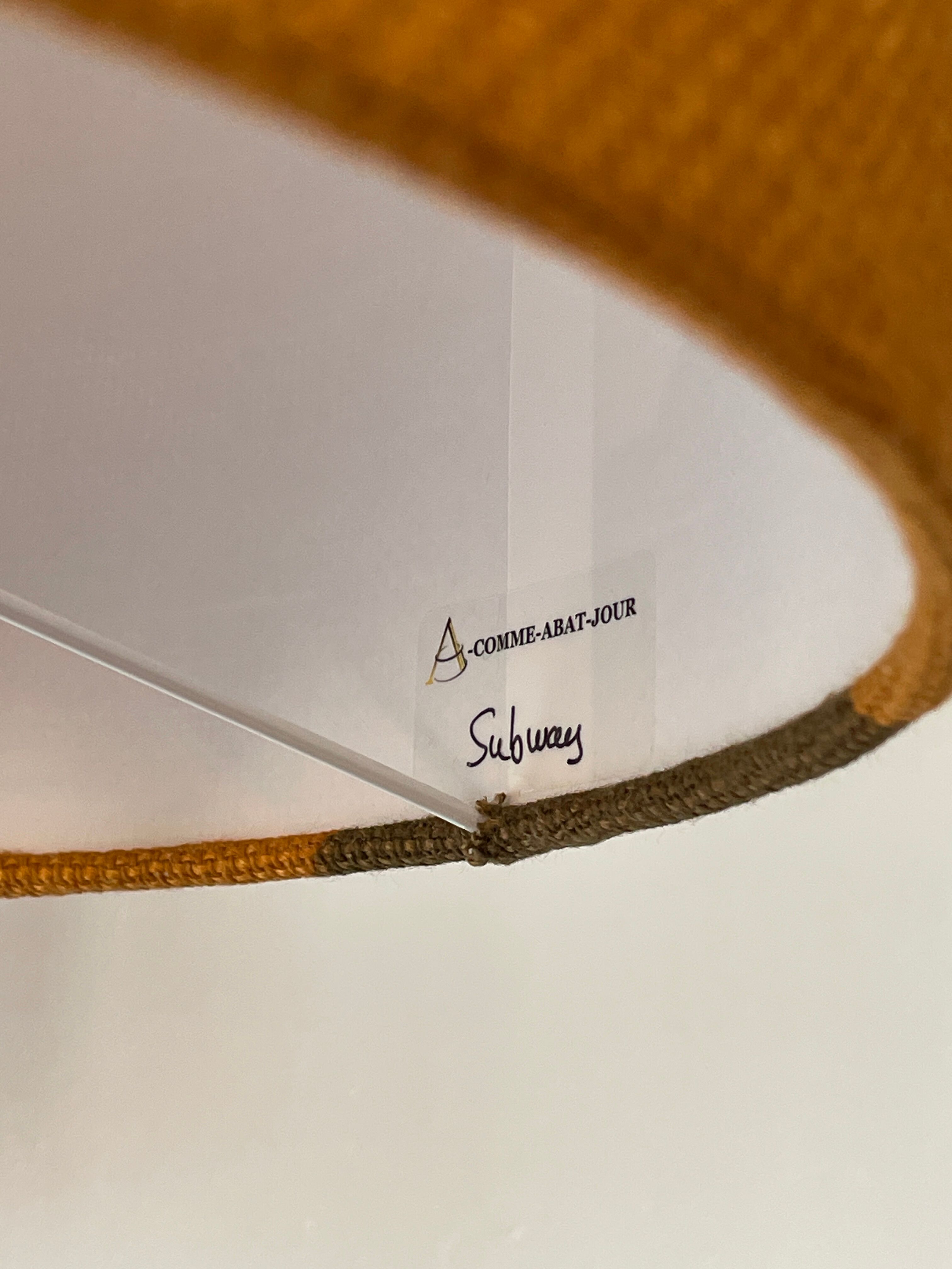 Subway Lampshade in vintage fabric 70s