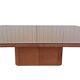 Brown leather designer coffee table