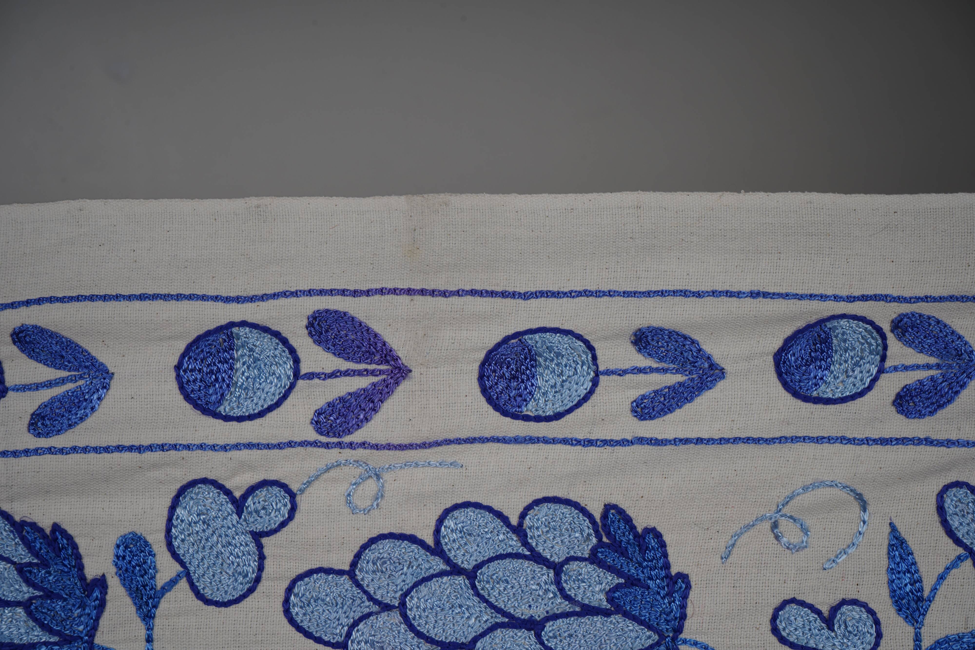 Hand-knotted rug, vintage Turkish rug 43x178 cm