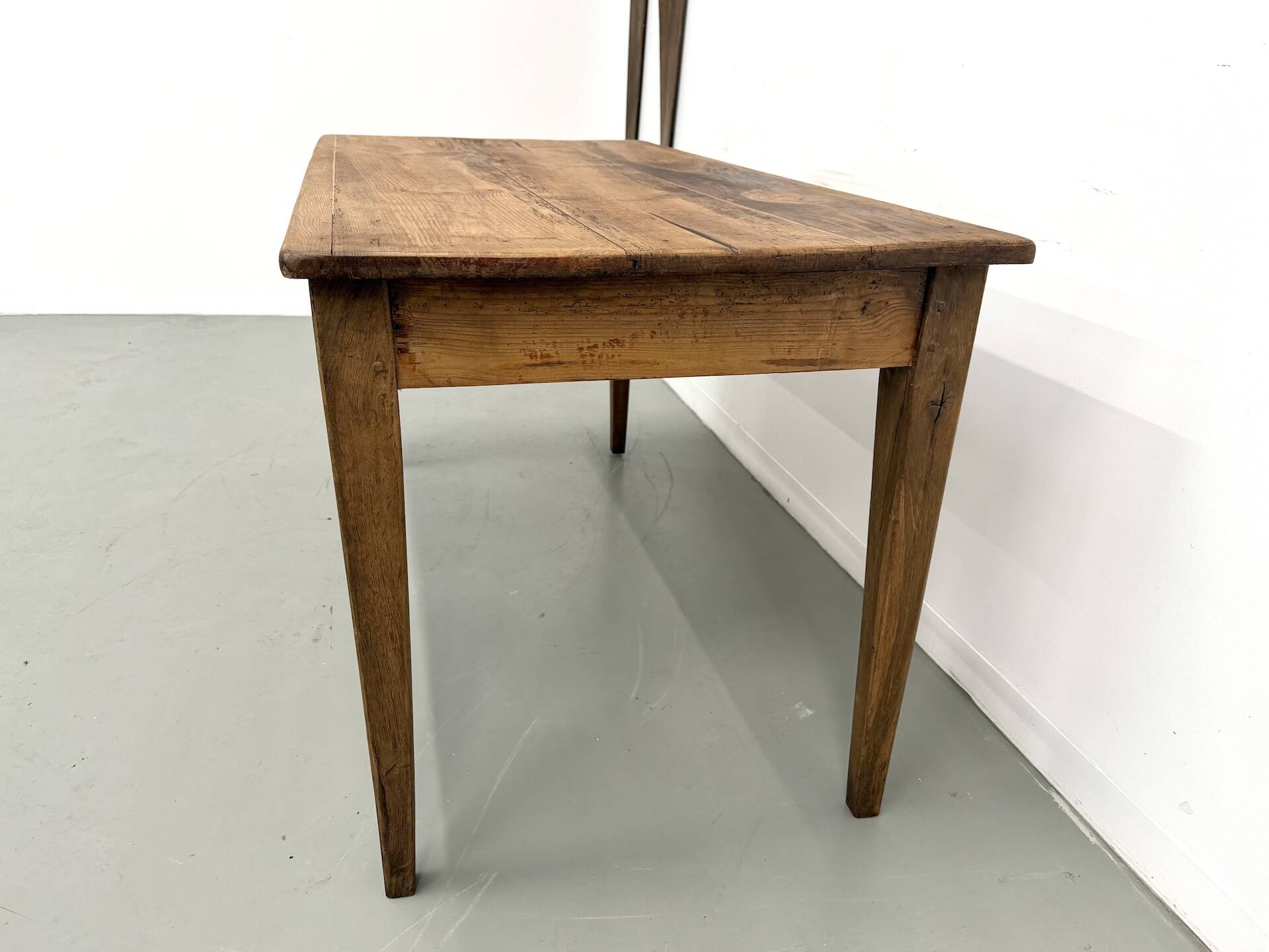 Restored pine farmhouse table