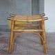 Vintage bamboo stool or bamboo luggage rack, ottoman