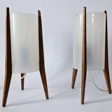 Pair of Mid-Century Table Lamps Pokrok Zilina, Tripod, Rocket, 1970s