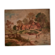 Peinture sur contreplaqué "ferme"