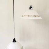 Pair of glass paste chandeliers