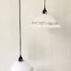 Pair of glass paste chandeliers