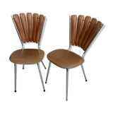 Set of 2 fan chairs 70 in skai