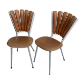 Set of 2 fan chairs 70 in skai