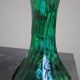 Textured glass vase and carafe duo in blown green glass, Biot style, 1960s.