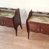 1950s Rosewood Nightstands, Mid Century Designer Nightstand