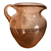 Pichet en verre bullé