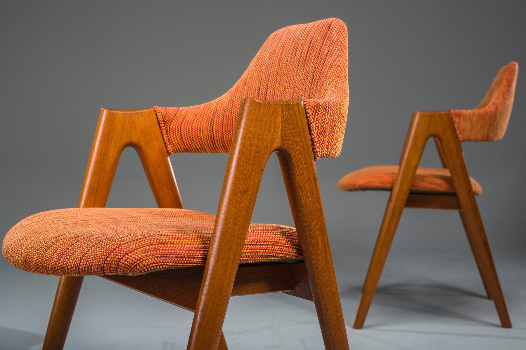 Chaises de salle à manger vintage danoises Compass par Kai Kristiansen, années 1960, lot de 4