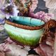 19th century French Art Nouveau planter in barbonite ceramic and m