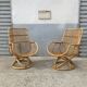 Large pair of rattan chairs
