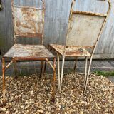 Chaise jardin métal perforé