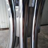 Large table Roche Bobois 1970 glass and chrome 8 pers