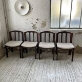4 Scandinavian mahogany chairs