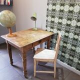 5 chaises en bois vintage