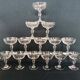 14 Champagne glasses in 19th century blown glass