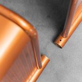 Set da 4 sedute modulari in metallo traforato anni ’80 vintage modernariato