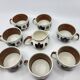 Boch la Louvière tea set, Kimono series, earthenware, Belgium 1970