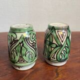 Punter cracked ceramic salt and pepper set, oil and vinegar set