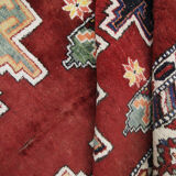 Vintage Caucasian Kazak Carpet Area Rug- 207x227cm