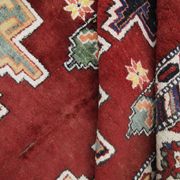Vintage Caucasian Kazak Carpet Area Rug- 207x227cm