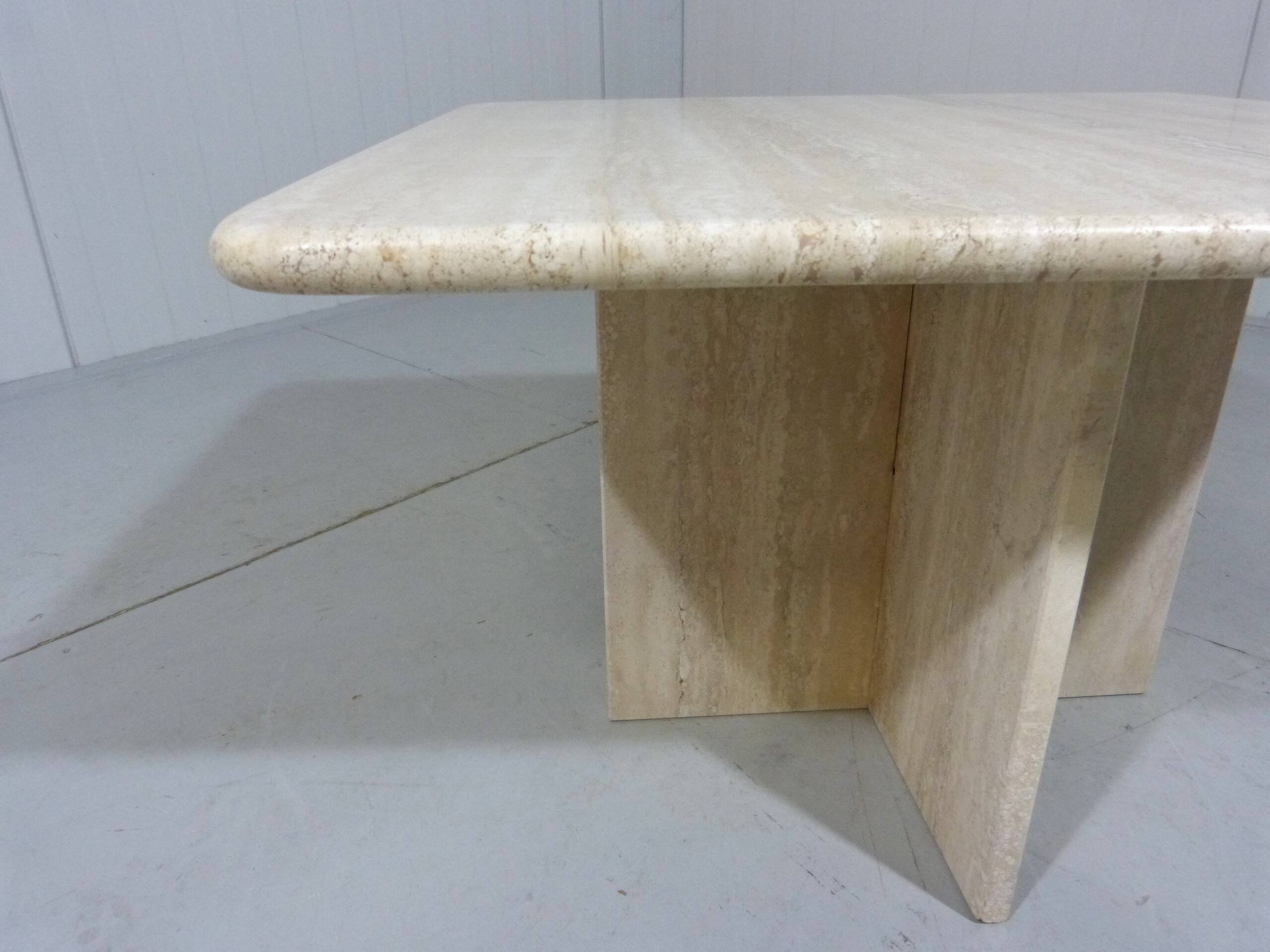 Travertine coffee table side table 1970’s