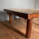 60s coffee table with “tiki” motif Raymond Corroyez