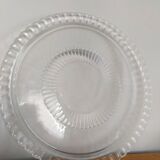 Glass cheese bell with vintage plate