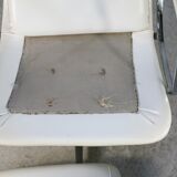 Armchair "Space Age"". Steel and imitation leather. Swivel. France, 70s