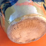Water jug provençal glazed terracotta marbled effect 1940