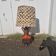 1970s floor lamp, brass sheep shade