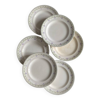 Set of 6 earthenware plates