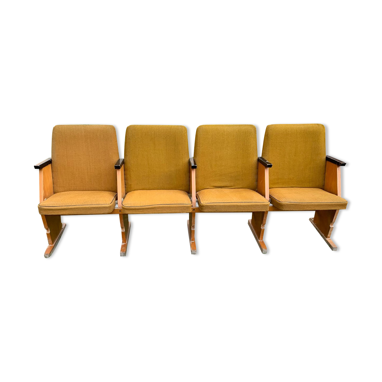 Mid-Century Hungarian Four-Seater Cinema Seats, 1950s