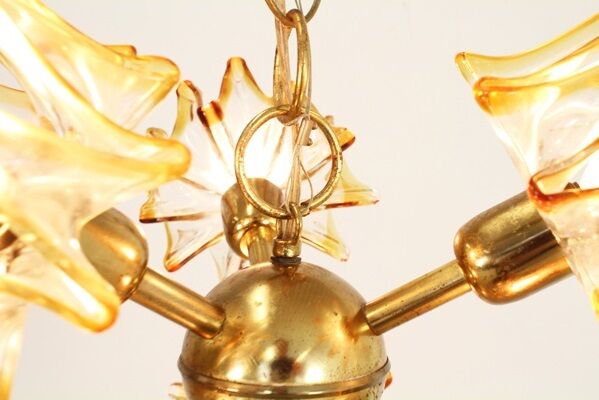 Murano glass pendant lamp from AV Mazzega 1950s